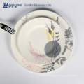 plain white crockery dishes plants design dinnerware sets porcelain